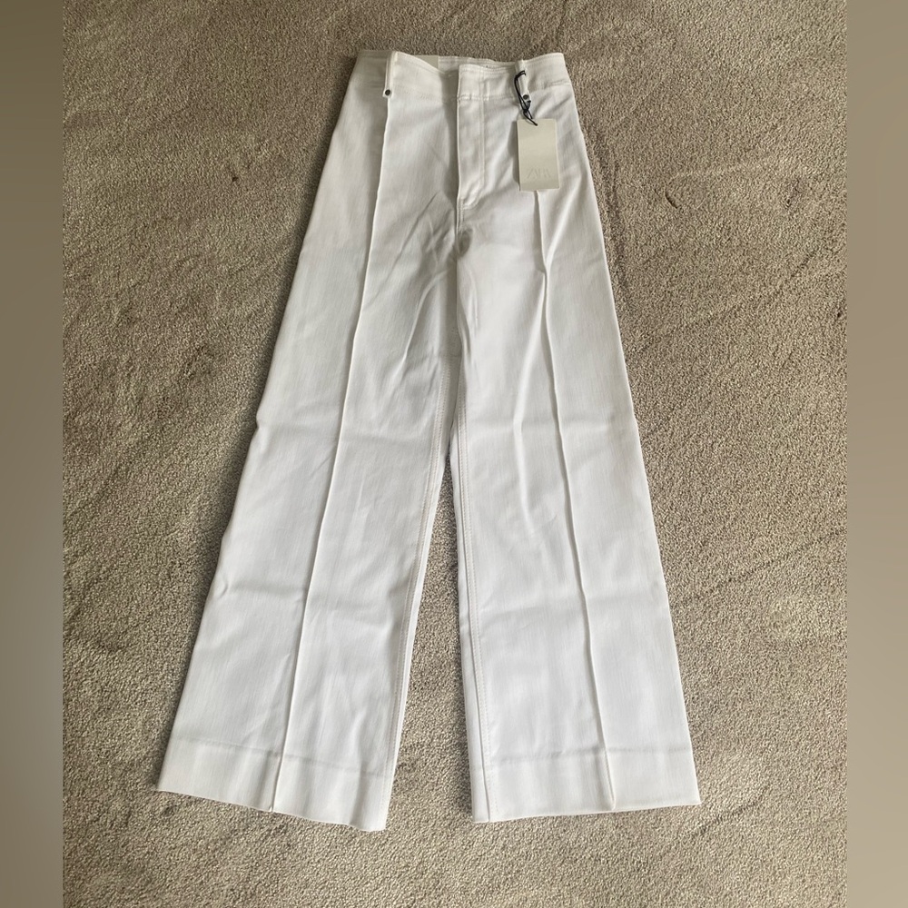 Stylish White Wide-Leg Pants